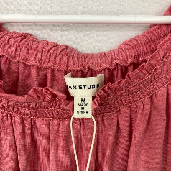 New Max Studio Dusty Pink Soft Stretch Rayon Casual Top size Medium - Picture 2 of 9